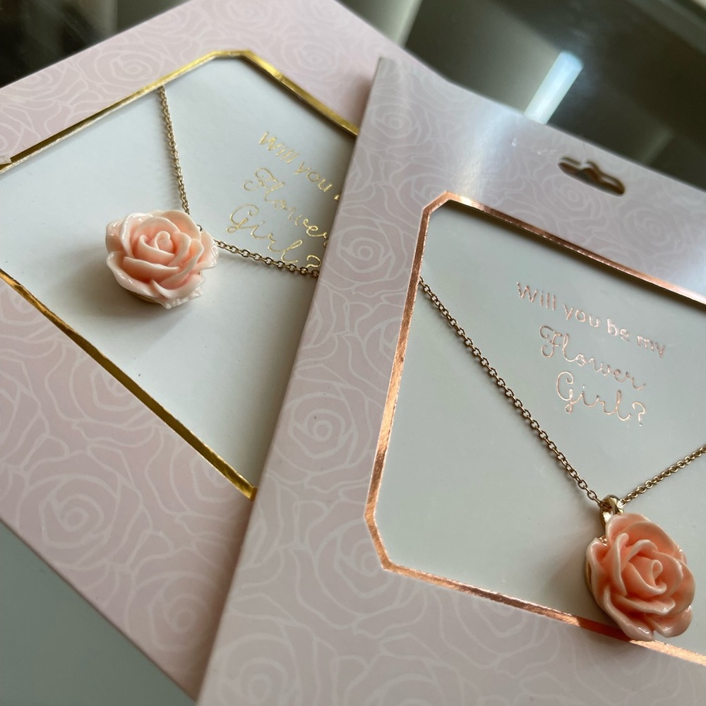 2 David bridals flower girl necklace